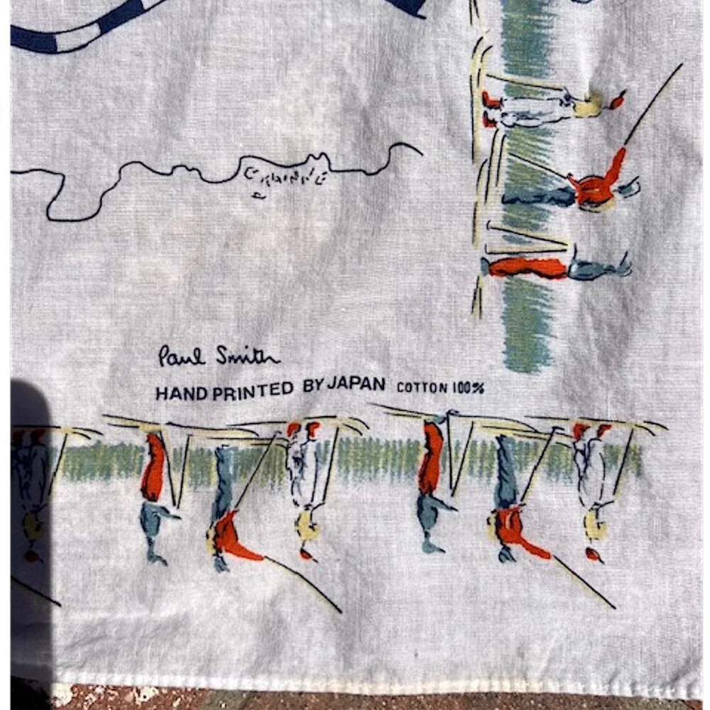 Japan Paul Smith Ski Scarf Bandana Square From Japan 19.5" x 19.5" UNISEX - Picture 2 of 6